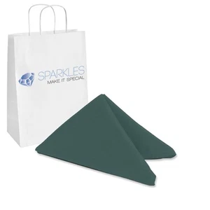 100 pcs 17"x17" inch Polyester Cloth Napkin - Hunter Green - Wedding Linen zh - Picture 1 of 6