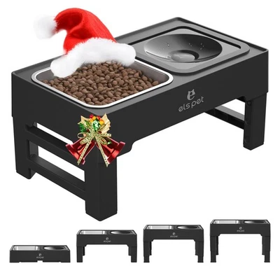 Cuencos elevados para perros, cuencos elevados ajustables para perros sin derrame cuenco de agua para perros... Foto 1 de 4