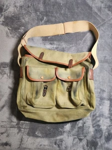 Vintage Brady Of Halesowen Tasche Grün Umhängetasche Messenger Defekt Z* - Bild 1 von 9