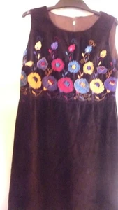 Langes Samtkleid Gr. 44 - Bild 1 von 2