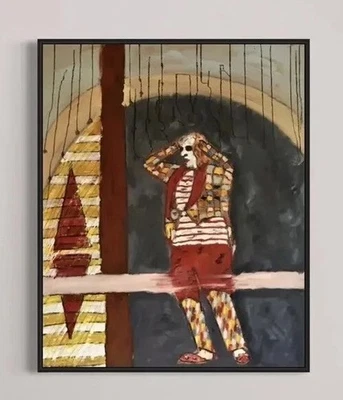 Daniel Pultorak Selbstbildnis 2017 Kunst signiert gerahmt Öl Unikat Abstrakt Art - Bild 1 von 4