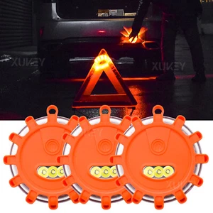 Car Emergency Kit Van Breakdown LED Road Flares Warning Light Visibility Sign 3X - Picture 1 of 11