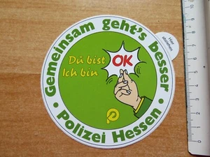 Aufkleber Polizei Hessen - Gemeinsam geht es besser - 10 cm Durchmesser Sticker - Bild 1 von 3