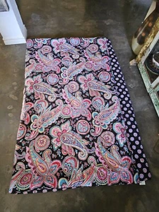 Vera Bradley Paisley Floral XL Twin Comforter 100% Cotton Reversible 68" x 90" - Picture 1 of 6