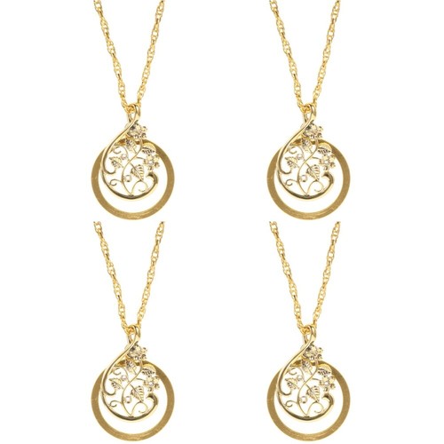 VETEMENTS Set 4 Ciondoli Abbigliamento Floreale Miss Lente di Ingrandimento Monocolo Collana