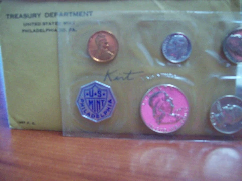 1957 US Mint Proof Coin Set Cover