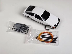 LDRC Drift RC Car Body AE86 White With Light Kit Accessories 1/18 Scale RC - Picture 1 of 11