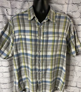 Men’s Wrangler Western Fashion Shirt S/S Button Front Shirt Large XL Plaid - Picture 1 of 4