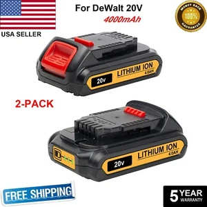 2 Pack For Dewalt DCB203 20V 20 Volt Max XR Li-Ion 4.0Ah Battery Li-Ion DCB206-2 - Picture 1 of 6