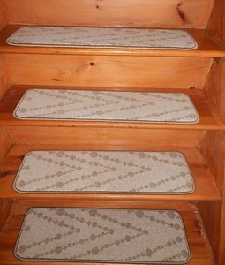 13 Step 9" X 30" + LANDING 30" X 30" Tufted Wool Carpet Stair Treads . - Picture 1 of 5