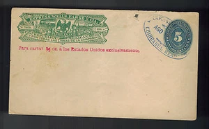 1890s Chihuahua Green Mexico Wells Fargo Express Mail Cover - Picture 1 of 1