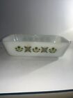 Vintage Anchor Hocking Fire-King Meadow Green Casserole Baking Dish 441 1 Qt