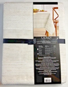 TOVAGLIA LAUREN RALPH LAUREN CLEMONS LINO CREMA 70 POLLICI ROTONDA NUOVA CON SCATOLA - Foto 1 di 2