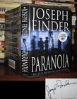 Finder, Joseph PARANOIA Signed 1st 1st Edition 1st Printing