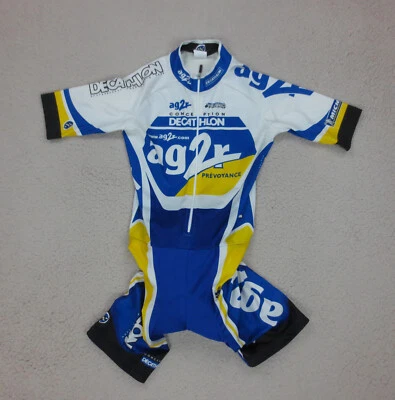 Cycliste AG2R Porté Mark Scalon Decathlon XS Bleu Penta Racing Made Italy - Photo 1/4