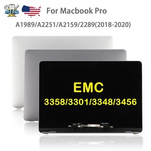 Pantalla LCD Para MacBook Pro A1989 A2159 A2251 A2289 Conjunto Gris Plateado - Imagen 1 de 21