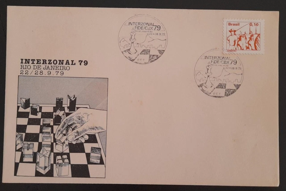 SL) 1979 BRASIL AJEDREZ INTERZONAL 79, WON, FDC Foto 1 de 1