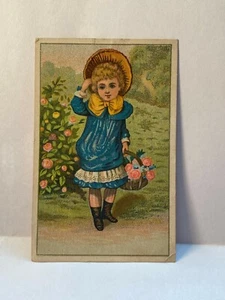 Vintage Girl Grocery Gabel & Frisby's Coffee Spices Baking Powder Trading Card - Picture 1 of 2