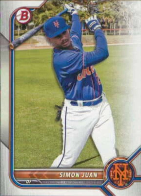 2022 Bowman Draft #BD-52 Simon Juan  New York Mets Baseball  - Image 1 of 2