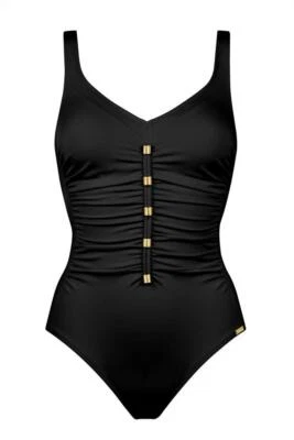 Charmline Badeanzug mit Raffung und shape und Einlage - Bild 1 von 2