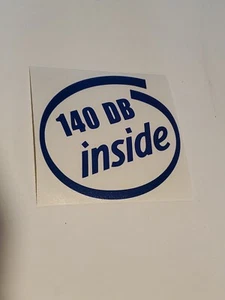 140db Inside Decal Vinyl 5x4 Blue - Picture 1 of 1