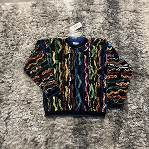 Brandneu mit Etikett Vintage COOGI Australia 3D strukturierter Strickpullover bunt Large Biggie - Bild 1 von 11
