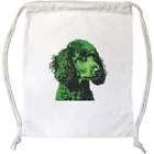 'Green Poodle Pixel Art' Drawstring Gym Bag / Sack (Db00037162)