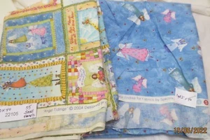 Angel Tidings 2004 Carol Endres Cotton Quilt Fabric Lot 2 designs - Picture 1 of 8