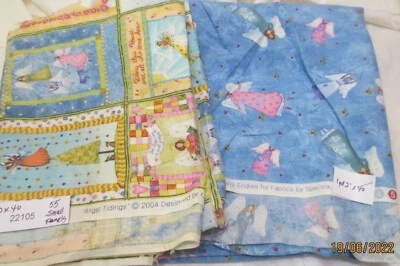Angel Tidings 2004 Carol Endres Cotton Quilt Fabric Lot 2 designs - Image 1 of 4