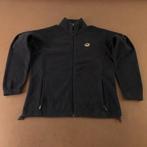 Missouri Tigers Columbia Men's Size Large Black Fleece Full Zip Jacket - Picture 1 of 12