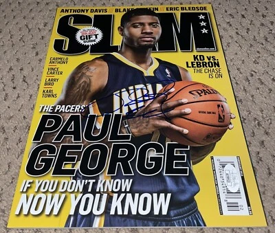 PAUL GEORGE SIGNED SLAM MAGAZINE INDIANA PACERS BASKETBALL JSA AUTOGRAPH - Image 1 of 2