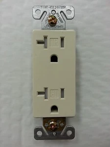 (10 piezas) Receptáculos dúplex decorador 20 amperios resistentes a la manipulación ALMENDRA 20A decoración - Imagen 1 de 3