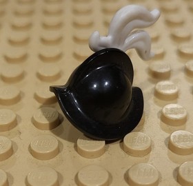 Lego Imperial Armada Minifigure Black Conquistador Hat White Plume Feather D821