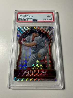 2011 Topps Finest Matt Holliday Die-Cut Mosaic Refractor /10 PSA 9 #49 - Image 1 of 2