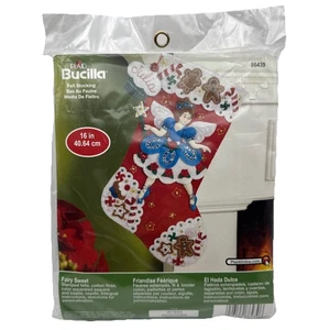 BUCILLA Fairy Sweet 16 Inch Felt Stocking Kit 2013 Plaid Enterprises 86439 NEW - Picture 1 of 5