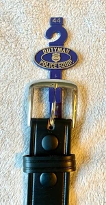 Dutyman Police Equipment schwarzer taktischer Gürtel mit silberner Schnalle Größe 44 neu mit Etikett - Bild 1 von 6