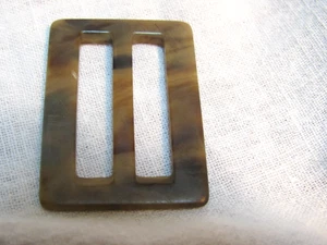 Vintage Marbled Tan Plastic Sash Belt Buckle 1-5/8” x 1-3/16” - Picture 1 of 3