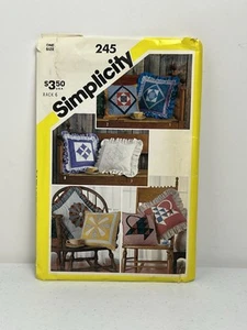 Vtg Simplicity Home Decorating Pillow Pattern 6146 Patchwork Pillows Uncut 1983 - Picture 1 of 4