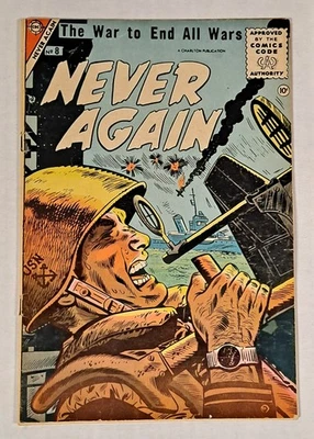 Never Again #8 Charlton Comics 1956 Early Silver Age War VG 4.0 Ross Andru  - Image 1 of 4