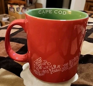 Cuffy's Cape Cod Mug Orange with Green Interior All the Towns Listed K - Picture 1 of 7