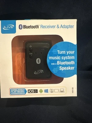 iLive Wireless Bluetooth Receiver and Adapter model IAB13B  NEW SEALED - Image 1 of 4