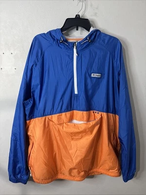 Chaqueta cortavientos suéter Columbia media cremallera para hombre talla XL azul/naranja Foto 1 de 4