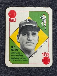 1951 TOPPS RED BACKS BASEBALL CARD #27 WALLY WESTLAKE PITTSBURGH PIRATES EX-EXMT - Picture 1 of 2