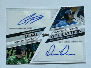 2016 Topps Dual Affiliation Gleyber Torres Donnie Sewers RC DAA-GT 18/25 - Picture 1 of 12