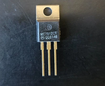 1pc MC7912CT - MOTOROLA -12V 1.0A Negative Voltage Regulator Gold Leads ~NEW~ - Image 1 of 2