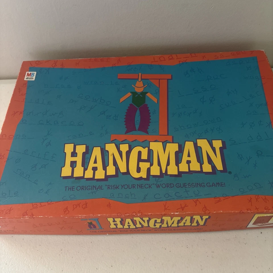 VINTAGE Hangman 100% COMPLETE Milton Bradley 1999 Words Classic Game #04623 - Image 1 of 4