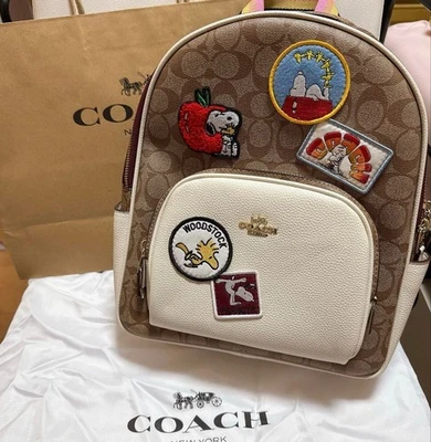 COACH Peanuts Collaboration Snoopy Backpack Badge Signature – NEW Japan Edition - Image 1 of 4