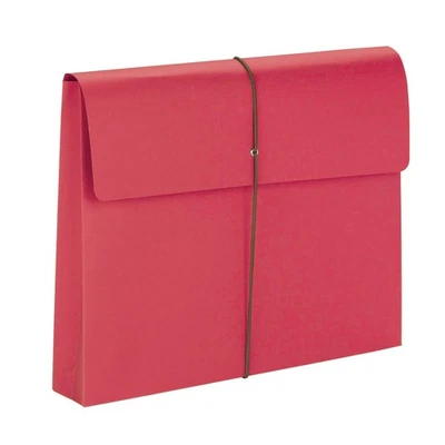 Red Expanding File Wallets with Flap and Cord Closure 10 Count for Organization - Image 1 of 4