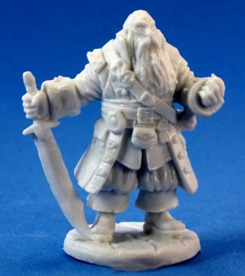 1 x BARNABUS CAPITAINE PIRATE - BONES REAPER miniature jdr rpg captain 77132