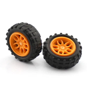 4pcs 2*18mm Mini Plastic Wheels DIY Electronic Kit Car Truck Model Tires Rims - Picture 1 of 4